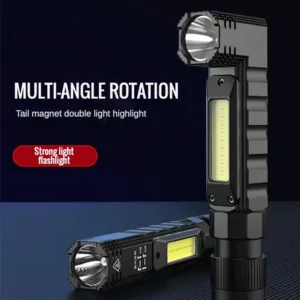 SQ-Z Series Magnetic Rotating Flashlight – 250LM XPG, 1200mAh, 9H Runtime