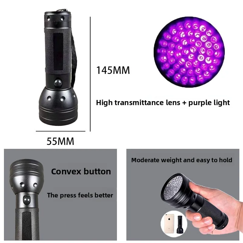 Purple UV LED Flashlight