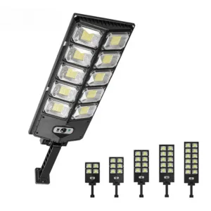 5-Size Solar Motion Lights (168-504 LEDs) – 50W to 100W – 2400-4500mAh – Weatherproof for Outdoor