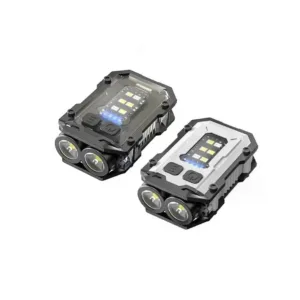 Mini keychain with magnetic suction and multifunctional rechargeable LED flashlight at the bottom