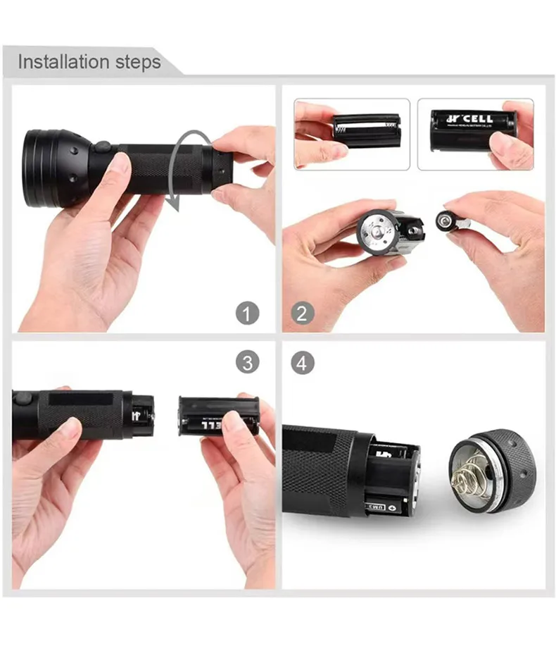 Purple UV LED Flashlight