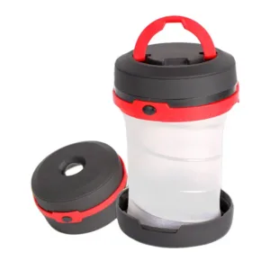 2-in-1 pop-up foldable outdoor flashlight battery mini camping ligh