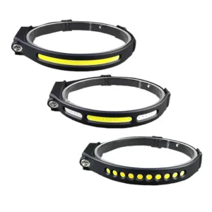 2024 Head mounted Rechargeable COB Flood Light Wave Sensing Front Lighting Waterproof Headlamp for Daily Use
