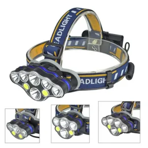 high power rechargeable headlights 5LED USB charging COB strong headlamp