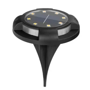 W-J6001Solar Ground Lights 12LED Waterproof – Warm White+RGB Side Light 10H Auto