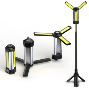 Multi-Power Rechargeable Work Lights Series – COB & Dual Bulb Modes, USB Output & Extendable Tripod