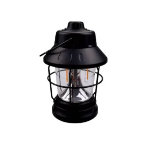 Rechargeable Vintage Camping Lantern With Hanging Hook Outdoor Tent Retro Lantern