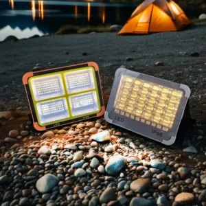High Brightness 288LED Solar Light, 480 Lumens, 3 Colors + Emergency Mode, USB-C/Solar Charger, Hanging Hook for Outdoor, Camp, Emergency