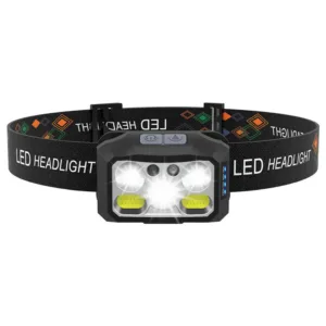 Induction waterproof and drop resistant multifunctional rechargeable off-road running LED headlight